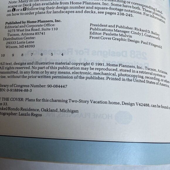 Vacation and Second Home 258 Designs for Recreation Retirement and Lei 1991 - Picture 4 of 5